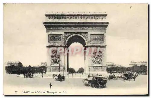 Cartes postales Paris L'Arc de Triomphe