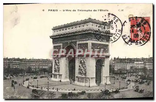 Cartes postales Paris L'Arc de Triomphe de l'Etoile