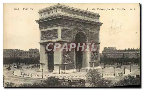 Cartes postales Paris Arc de Triomphe de l'Etoile