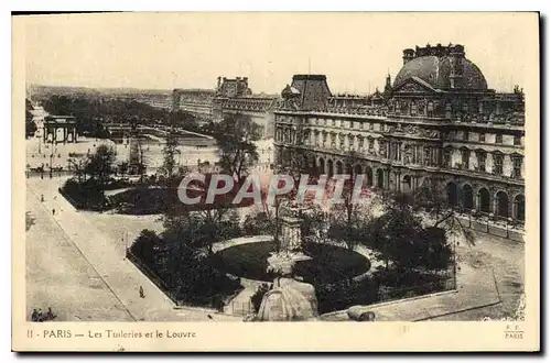 Ansichtskarte AK Paris Les Tuileries et le Louvre