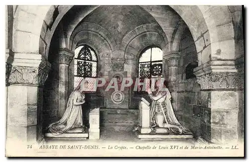 Ansichtskarte AK Abbaye de Saint Denis La Crypte de Louis XVI et le Marie Antoinette