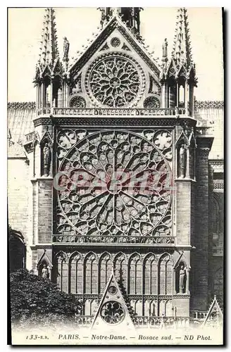 Cartes postales Paris Notre Dame Rosace sud