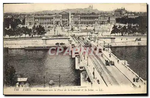 Cartes postales Paris Panorama vers la Place de la Concorde et la Seine