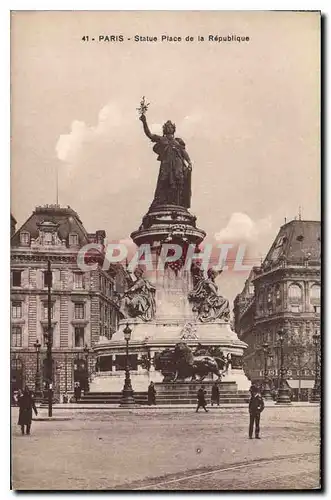 Cartes postales Paris Statue Place de la Republique