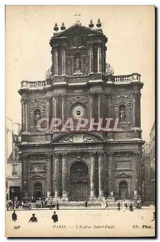 Cartes postales Paris l'Eglise Saint Paul