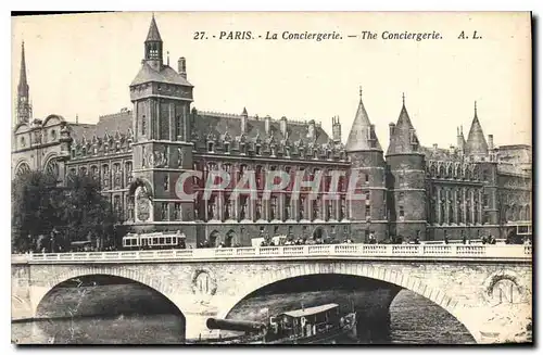 Cartes postales Paris La Conciergerie Bateau