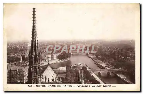 Ansichtskarte AK Notre Dame de Paris Panorama vu des tours