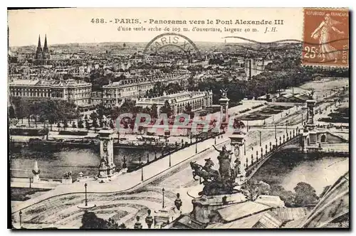 Cartes postales Paris Panorama vers le Pont Alexandre III