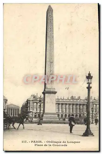 Ansichtskarte AK Paris Obelisque de Louqsor Place de la Concorde