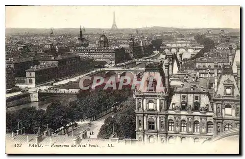 Ansichtskarte AK Paris Panorama des Huit Ponts