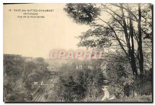 Ansichtskarte AK Paris des Buttes Chaumont Artistique Vue de la Voie ferree