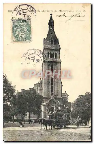 Cartes postales Paris Eglise Saint Pierre de Montrouge Autobus