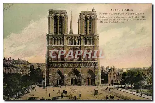 Ansichtskarte AK Paris Place du Parvis Notre Dame Stle orival