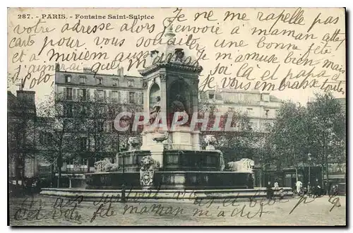 Cartes postales Paris Fontaine Saint Sulpice