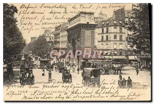 Ansichtskarte AK Paris Le Boulevard Saint Martin