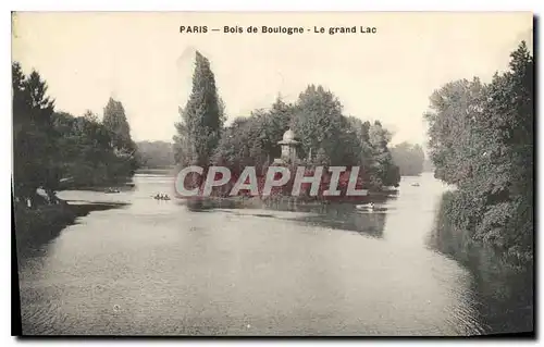 Cartes postales Paris Bois de Boulogne Le grand Lac