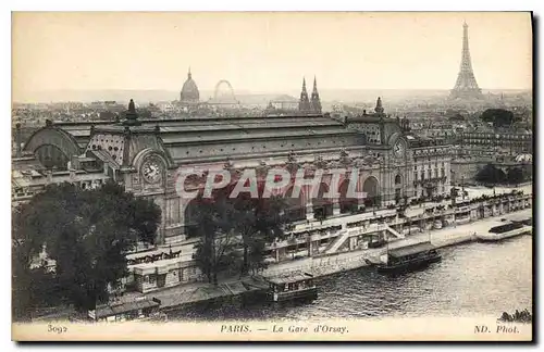 Ansichtskarte AK Paris La Gare d'Orsay Tour Eiffel