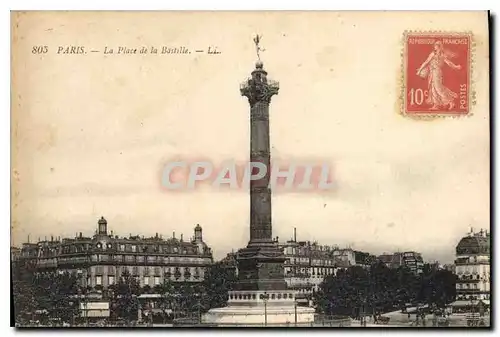 Cartes postales Paris La Place de la Bastille