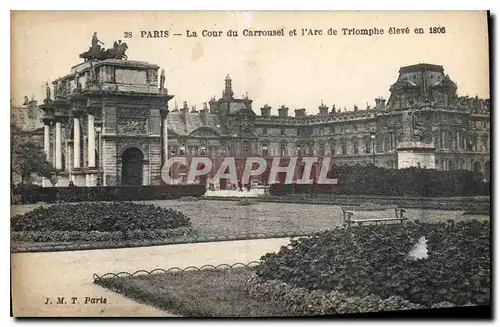 Cartes postales Paris La Cour du Carrousel et l'Arc de Triomphe