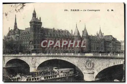 Cartes postales Paris La Conciergerie Bateaux