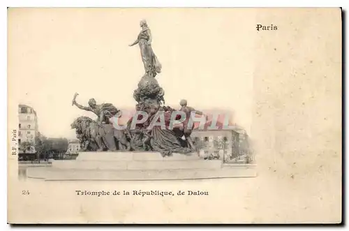 Ansichtskarte AK Paris Triomphe de la Republique de Dalou Lion