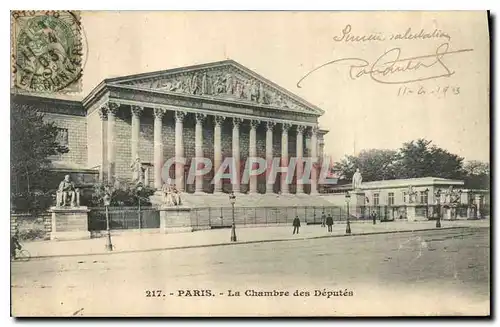 Cartes postales Paris La Chambre des Deputes