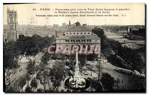 Cartes postales Paris Panorama pris vers la Tour Saint Jacques