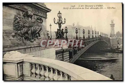 Ansichtskarte AK L'Art Decoratif a Paris Motifs de decoration du Pont Alexandre III