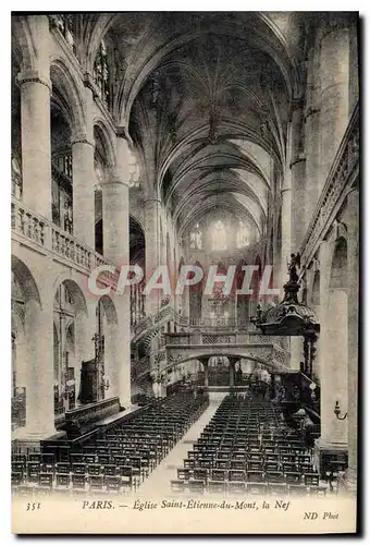 Ansichtskarte AK Paris Eglise Saint Etienne du Mont la Nef