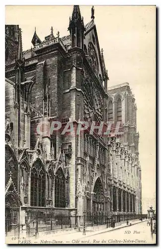 Cartes postales Paris Notre Dame Cote nord Rue du Cloitre Notre Dame