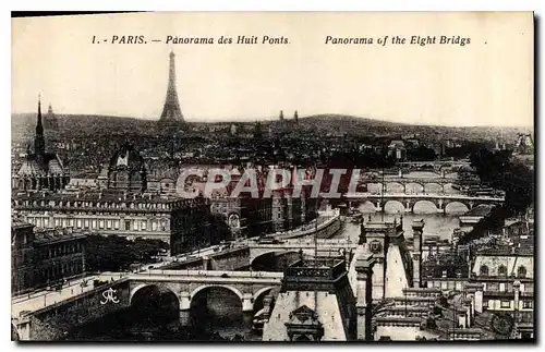 Ansichtskarte AK Paris Panorama des Huits Ponts Tour Eiffel