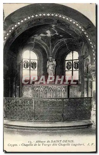 Cartes postales Abbaye de Saint Denis Crypte Chapelle de la Vierge dite Chapelle Dagobert