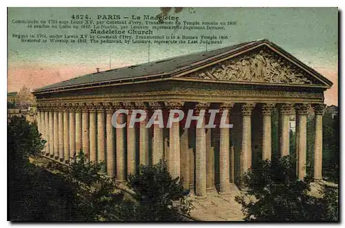 Cartes postales Paris La Madeleine