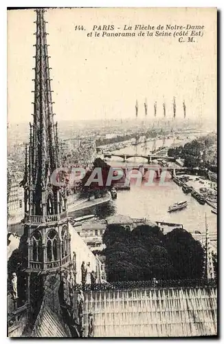 Ansichtskarte AK Paris La Fleche de Notre Dame et le Panorama de la Seine cote Est