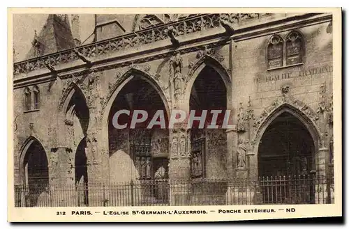 Cartes postales Paris L'Eglise St Germain l'Auxerrois Porche Exterieur