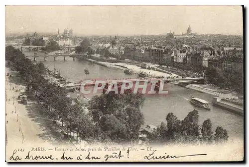 Ansichtskarte AK Paris Vue sur la Seine prise du Pavillon de Flore