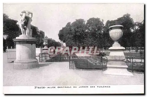 Ansichtskarte AK Paris Allee Centrale du Jardin des Tuileries