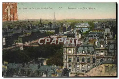 Ansichtskarte AK Paris Panorama des Huits Ponts