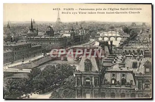 Ansichtskarte AK Paris Panorama pris de l'Eglise Saint Gervais