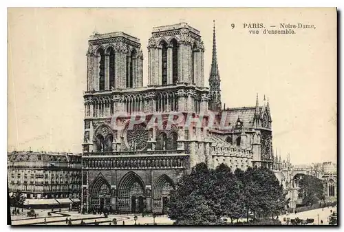 Cartes postales Paris Notre Dame Vue d'ensemble