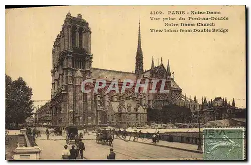 Cartes postales Paris Notre Dame Vue prise du Pont au Double