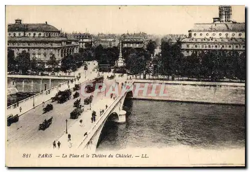 Ansichtskarte AK Paris La Place et le Theatre du Chatelet