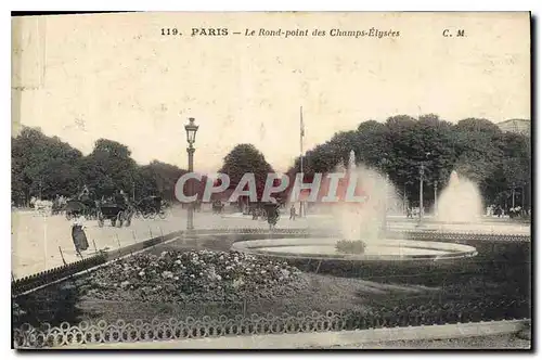 Cartes postales Paris Le Rond point des Champs Elysees