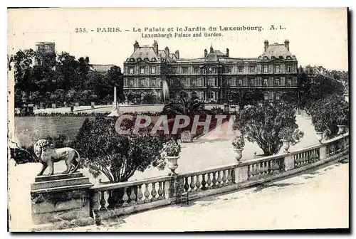 Cartes postales Paris Le Palais et le Jardin du Luxembourg