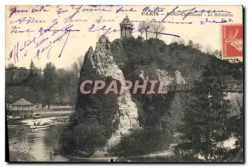 Cartes postales Paris Buttes Chaumont Le Belvedere