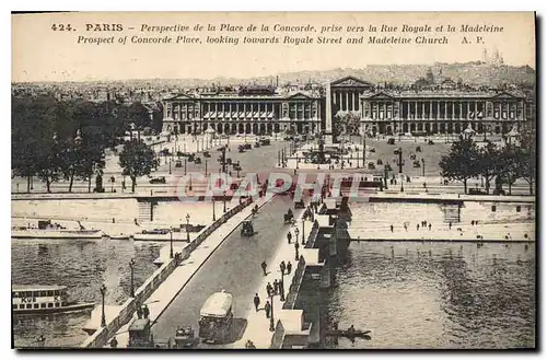 Ansichtskarte AK Paris Perspective de la Place de la Concorde