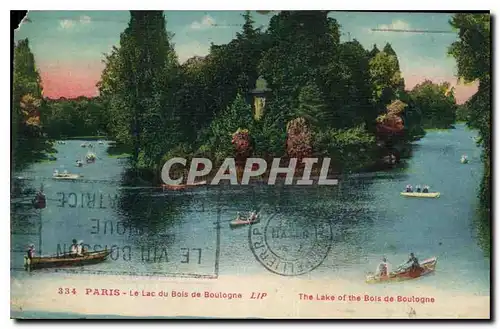 Cartes postales Paris Le Lac du Bois de Boulogne