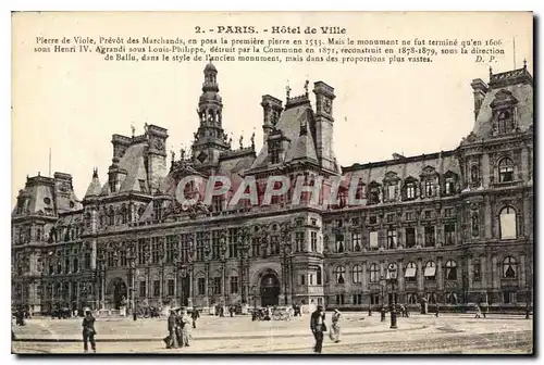 Cartes postales Paris Hotel de Ville