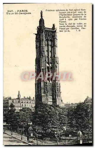 Cartes postales Paris Tour St Jacques