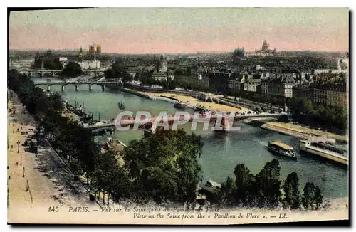 Cartes postales Paris Vue sur la Seine prise du Pavillon De Flore